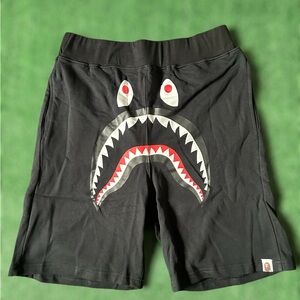 New Bape Shark Shorts Black Size Large
